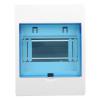 Distribution Box, Plastic Transparent Cover Power Distribution Protection Box For 4-6 Ways Circuit Breaker Indoor On The Wall 1pc view 1