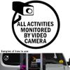 All Activities Monitored by Video Camera Vinyl Decal Stickers Car Window Warning CCTV in Operation Recording Hidden cam (7" x 7", Black) view 2