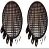 2 Heavy Duty Steel Penn Elcom Subwoofer 12" Round Waffle Grill Cover W/ Hardware view 1