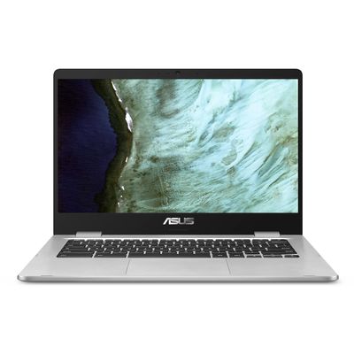 ASUS Chromebook C423, 14.0" FHD NanoEdge Display with 180 Degree Hinge, Intel Celeron N3350 Processor, 4GB RAM, 32GB eMMC Storage, Zero-Touch Enrollment, Chrome OS, Silver, C423NA-DB42F