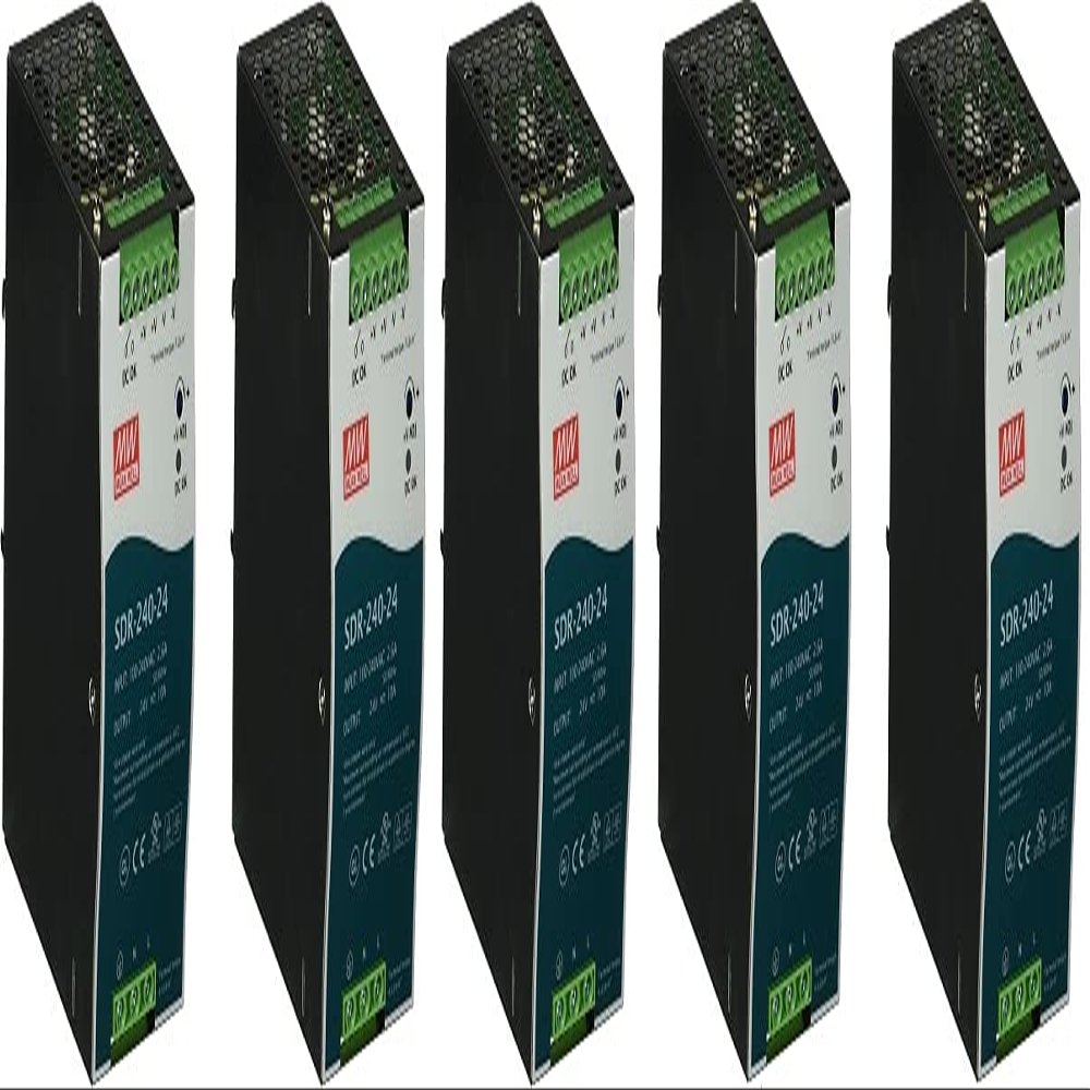 MEAN WELL SDR-240-24 AC to DC DIN-Rail Power Supply, 24V, 10 Amp, 240W, 1.5" - 2081086 (5)