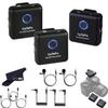 CaTeFo Star200 T2 Dual Channel Wireless Microphone System - Includes 2 Transmitters & 2 Lapel Mics view 1