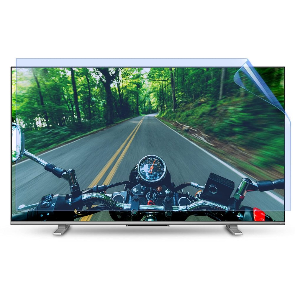 TYRHMY 65 Inch Anti Glare TV Screen Protector, Blue Light Filter for TV Screen 32-75 Inch, Matte Protective Film/Anti-Reflection Rate Up to 90% Relieve Eye Fatigue,60" 1327 * 749
