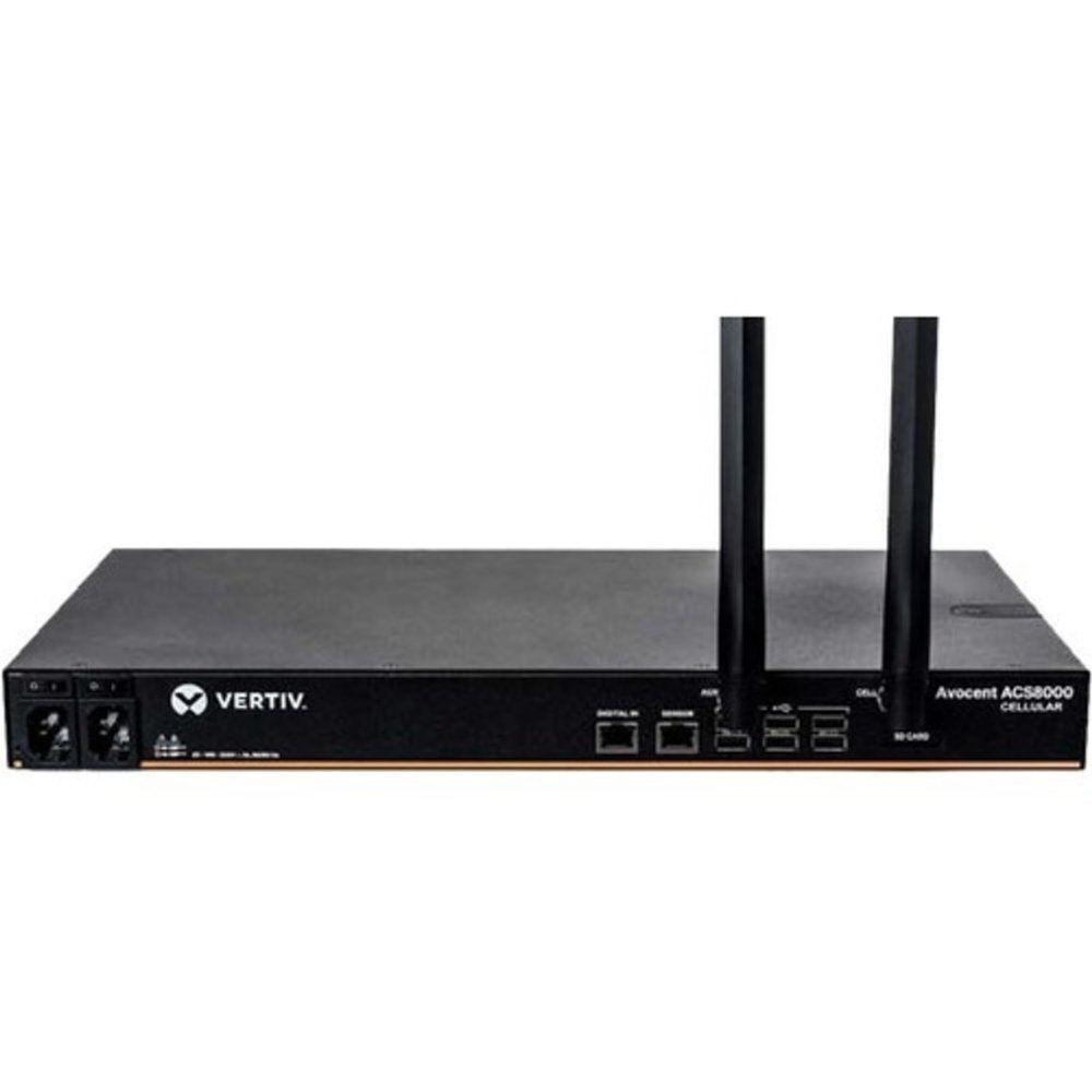 Vertiv Avocent ACS8000 Serial Console, 8 Port Console Server, Dual AC Power, AT&T and Verizon Support, 4G LTE Cellular Connectivity, Remote Data Center and Out of Band Management (ACS8008-NA-DAC-400)