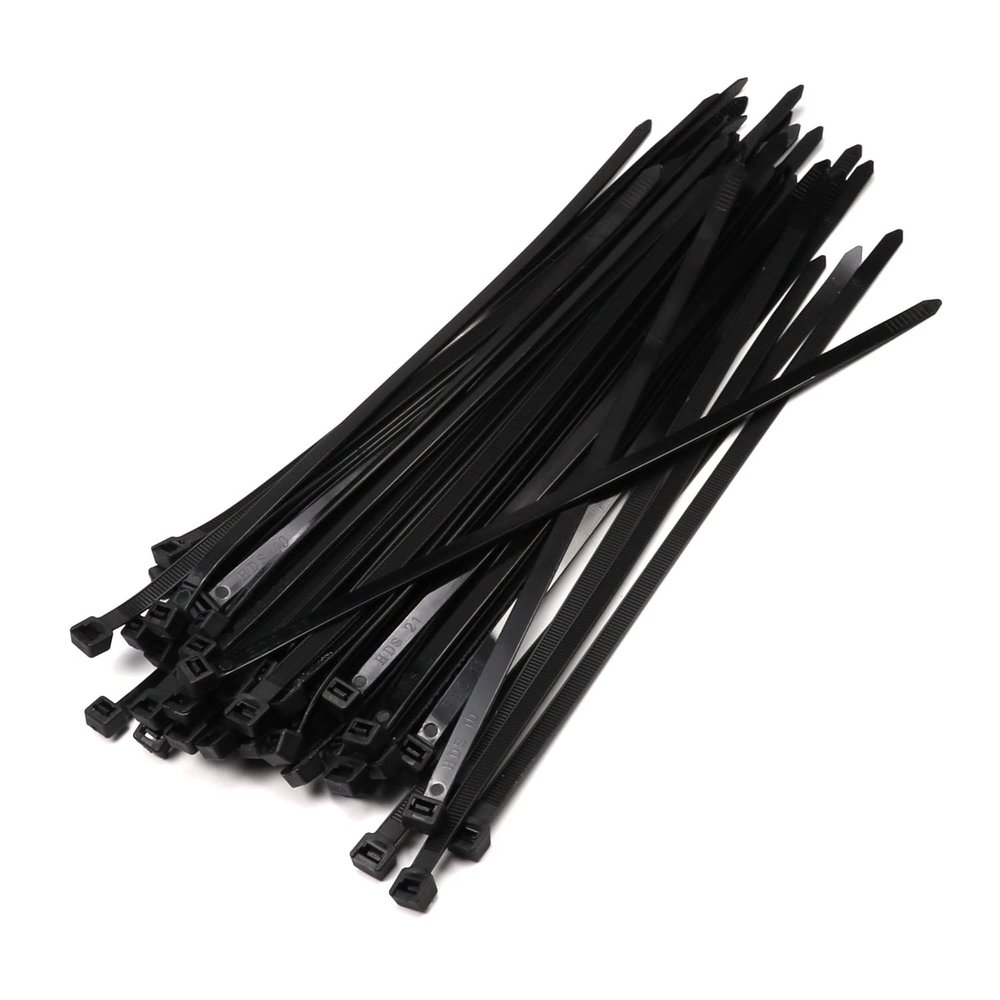Heyiarbeit Cable Zip Ties 300mm Long7.6mm Wide Eco-Friendly Nylon Plastic Black Wire Tie Wraps for Home Office Garden Garage Workshop 200pcs