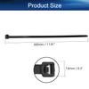 Heyiarbeit Cable Zip Ties 300mm Long7.6mm Wide Eco-Friendly Nylon Plastic Black Wire Tie Wraps for Home Office Garden Garage Workshop 200pcs view 2