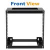 12U Wall Mount Rack Open Frame 19 Inch Server Equipment 2 Post Network Cabinet 18 inches Depth Black by Tedgetal view 3