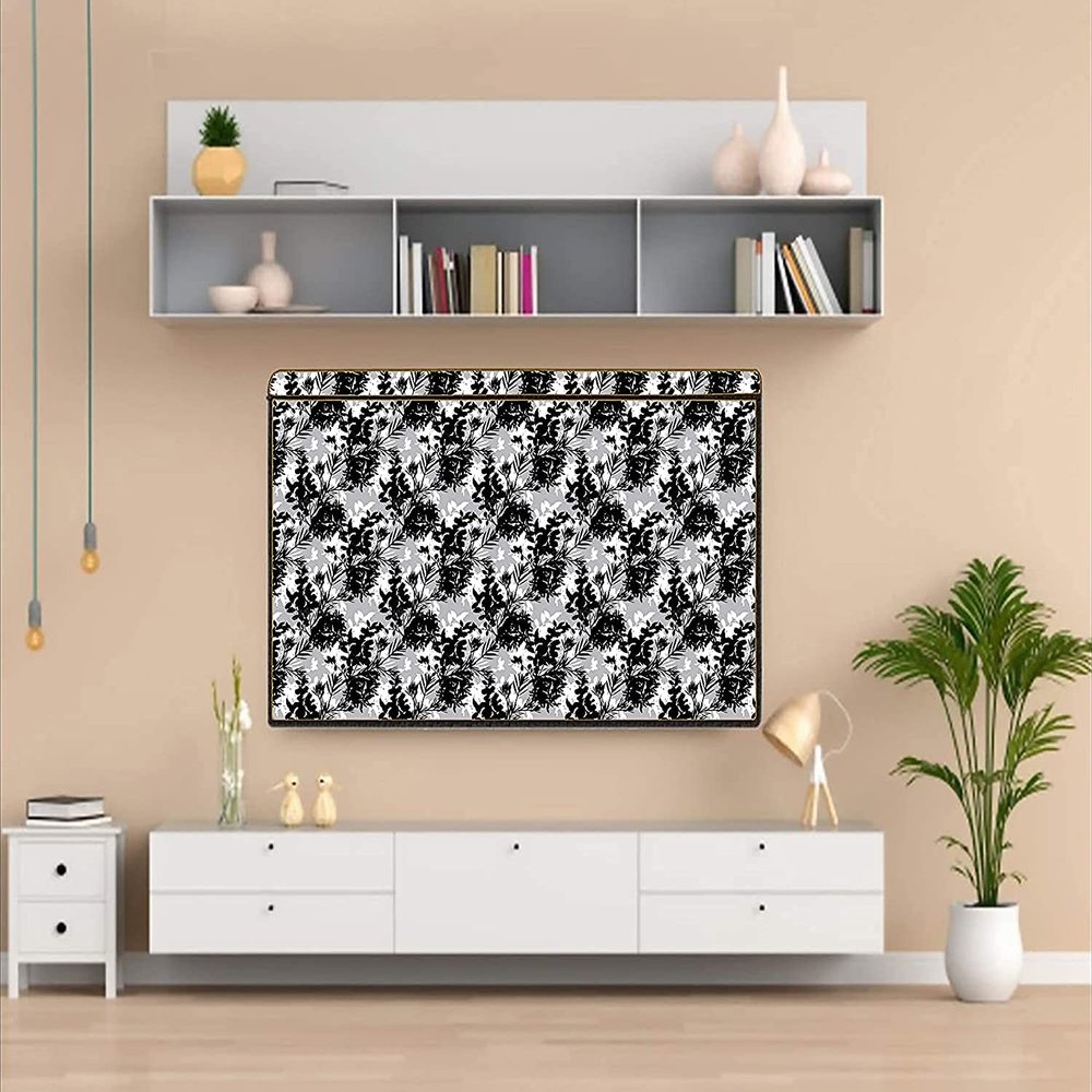 MOGNE FAB Dustproof Waterproof Printed LED Cover with Transparent Polythene Layer Compatible for 43 inches (All Models) ||Black