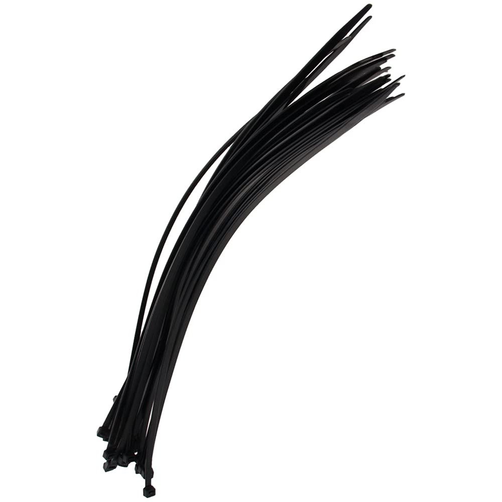 Yinpecly 25PCS Resistant Cable Zip Ties 15.75 Inch Tensile Strength Eco-Friendly Wire Tie Black