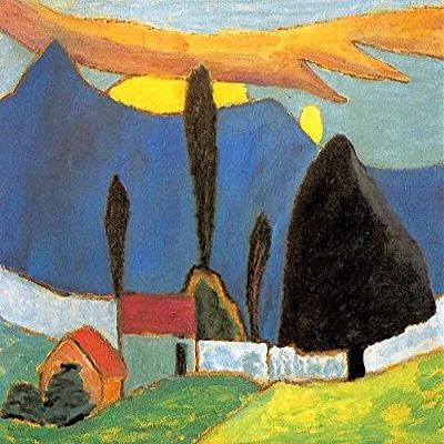 GABRIELE MNTER : Landscape with White Wall : 1910 : Archival Quality Art Print