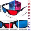 craftshou 4 Pack Red Blue 3D Glasses,3D Movie Game Glasses Viewing Glasses for Cyan Anaglyph Style Home Theater 3D Moives Games TV view 2