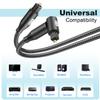 EMK 90 Degree Right Angle Optical Audio Cable [6ft/2M] - 360 Rotatable Digital Toslink SPDIF Cable for Soundbar to TV, Home Theater - Black Fiber Optic Cable with Angled Connector view 4