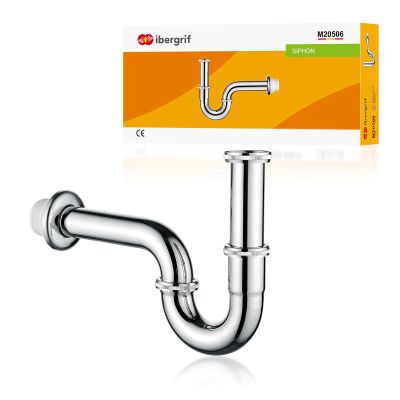 Ibergrif Universal Siphon for Sink, Chrome Stainless Steel