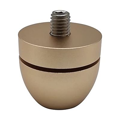 4 Pcs Speaker Shockproof Spikes Audio Amplifier Isolation Stand Ceramic Bead Feet Holder Adjustable Damping Nail (Golden)