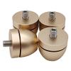 4 Pcs Speaker Shockproof Spikes Audio Amplifier Isolation Stand Ceramic Bead Feet Holder Adjustable Damping Nail (Golden) view 4