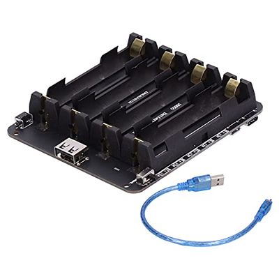 18650 Battery Holder Case , Electrical Testers Battery Testers 4-Channel Micro USB Interface Household Battery Holders 0.5A 5-8V Power Supply Expansion Module for Raspberry Pi