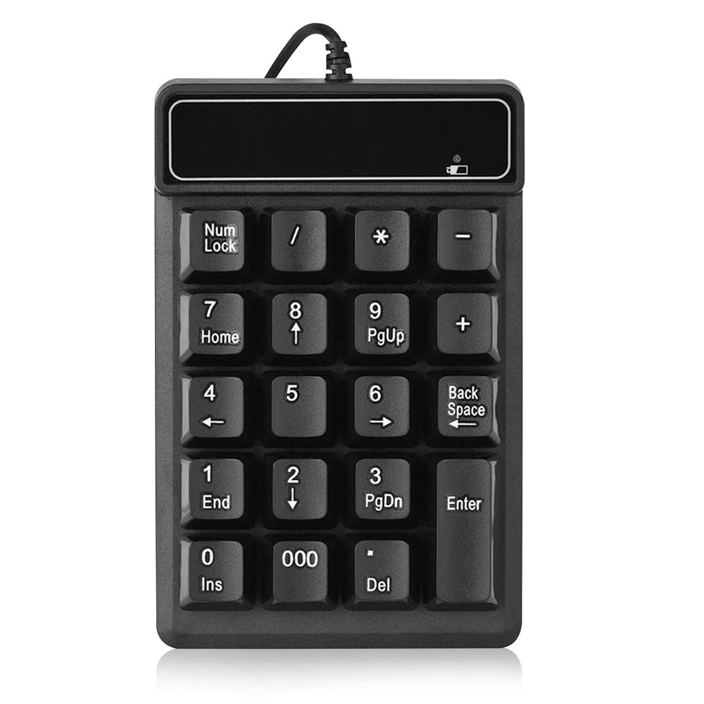 Mechanical Numeric Keypad, 19 Keys Number Pad USB Keypad Wired Number Keypad Portable Keypad Extended Layout for Laptop Desktop PC Numpad Keyboard Mini Numpad USB Num Pad Keyboard Numeric Keyboard