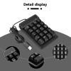 Mechanical Numeric Keypad, 19 Keys Number Pad USB Keypad Wired Number Keypad Portable Keypad Extended Layout for Laptop Desktop PC Numpad Keyboard Mini Numpad USB Num Pad Keyboard Numeric Keyboard view 3