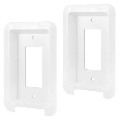 Cordinate Cord-Wrap Cable Wrap Wall Plate 2 Pack, Desinger Receptacle, Ideal for Cable Management and Cord Organization, 57868