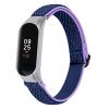 Replacement Watch Band Compatible with Xiaomi Mi Band 3/4 Strap,TryBest Women Men Sport Breathable Lightweight Soft Nylon Elastic Knit Adjustable 3/4.3-8.3 inch Replacement Strap - Purple+Blue view 1