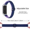 Replacement Watch Band Compatible with Xiaomi Mi Band 3/4 Strap,TryBest Women Men Sport Breathable Lightweight Soft Nylon Elastic Knit Adjustable 3/4.3-8.3 inch Replacement Strap - Purple+Blue view 3