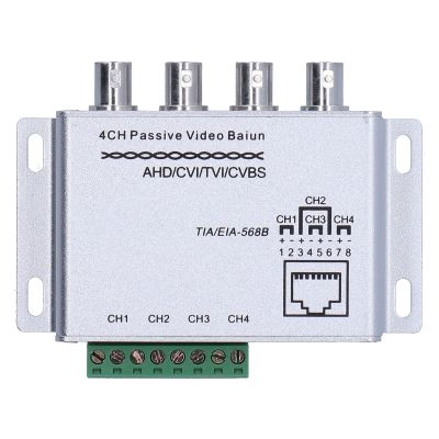 Video Balun, 1080P 4 Channel Passive Balun -interference for UTP Converter for Passive Video Twisted Pair Transceiver for Home for Industry