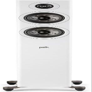 Polk Audio Reserve Series R500 Tower Speaker, 1" Pinnacle Ring Tweeter & Dual 5.25" Turbine Woofers, Hi-Res Certified, Dolby Atmos & IMAX Enhanced for Home Theater Audio, Home Stereo Speakers, White