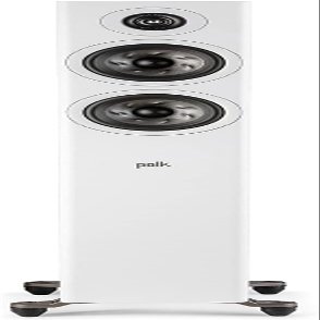 Polk Audio Reserve Series R500 Tower Speaker, 1" Pinnacle Ring Tweeter & Dual 5.25" Turbine Woofers, Hi-Res Certified, Dolby Atmos & IMAX Enhanced for Home Theater Audio, Home Stereo Speakers, White
