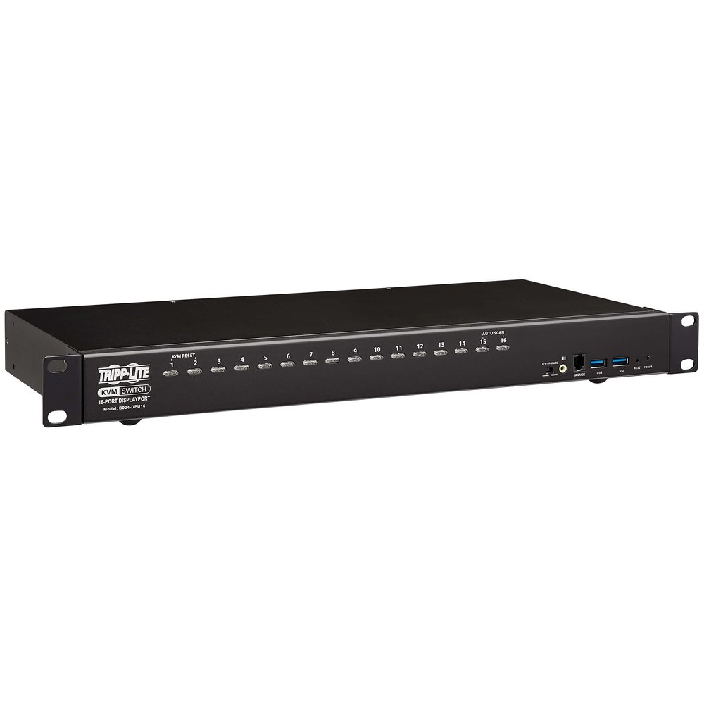 Tripp Lite DisplayPort/USB KVM Switch 16-Port Audio/Video 4K 60Hz 1URM (B024-DPU16)