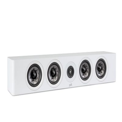 Polk Audio Reserve Series R350 Slim Center Channel Loudspeaker, Doubles as L/R Surround Speaker, 1" Pinnacle Tweeter & Four 4" Turbine Woofers, Dolby Atmos & IMAX Enhanced, Home Stereo Speakers, White