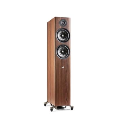 Polk Audio Reserve Series R600 Tower Speaker, Home Audio Speakers, 1" Pinnacle Ring Tweeter & Dual 6.5" Turbine Cone Woofers, Hi-Res, Dolby Atmos & IMAX Enhanced for Home Theater, Walnut Brown