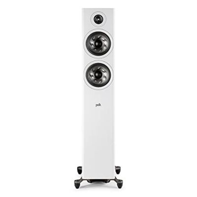 Polk Audio Reserve Series R600 Tower Speaker, Home Audio Speakers, 1" Pinnacle Ring Tweeter & Dual 6.5" Turbine Cone Woofers, Hi-Res Certified, Dolby Atmos & IMAX Enhanced for Home Theater, White