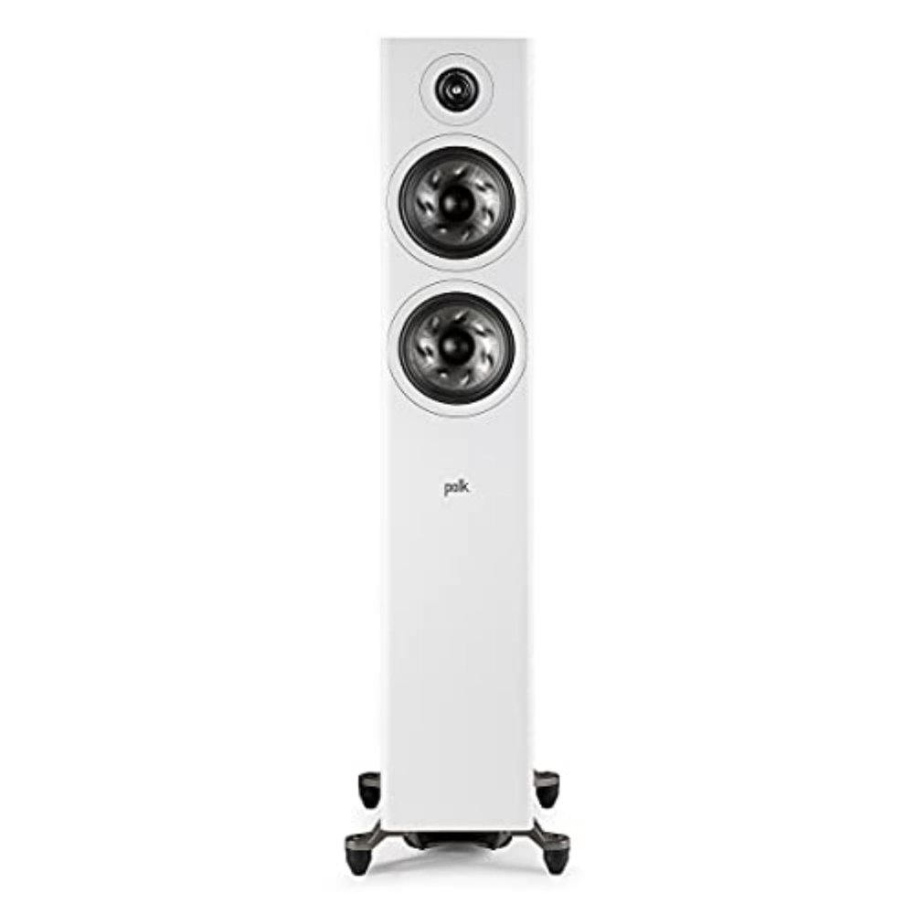 Polk Audio Reserve Series R600 Tower Speaker, Home Audio Speakers, 1" Pinnacle Ring Tweeter & Dual 6.5" Turbine Cone Woofers, Hi-Res Certified, Dolby Atmos & IMAX Enhanced for Home Theater, White