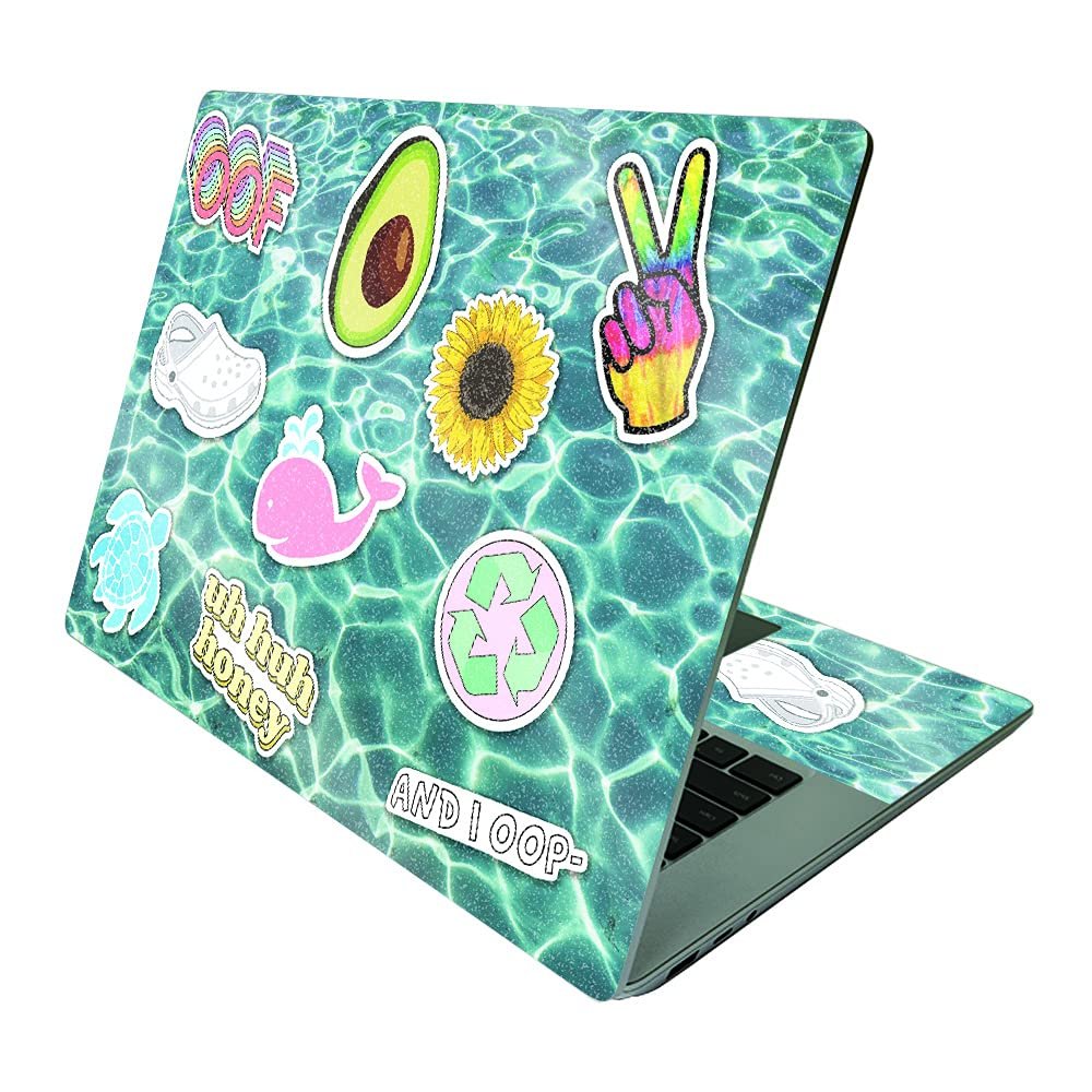 MightySkins Glossy Glitter Skin Compatible with Microsoft Surface Laptop 4 15 - VSCO Girl | Protective, Durable High-Gloss Glitter Finish | Easy to Apply, Remove, and Change Styles | Made in The USA