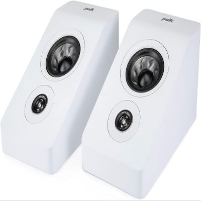 Polk Audio Reserve R900 Height Module, Dolby Atmos Speakers for 3D, Multidimensional Sound, 1" Pinnacle Ring Tweeter & 4" Turbine Cone Woofer, Hi-Res Certified, IMAX Enhanced, Wall Mountable, White