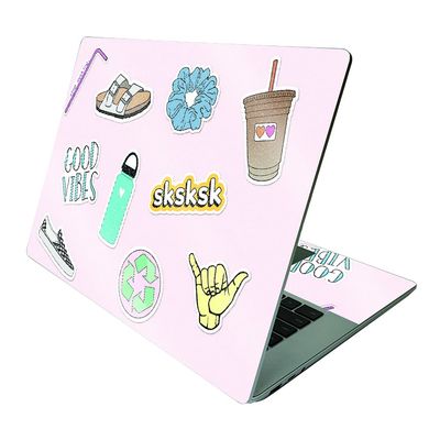 MightySkins Glossy Glitter Skin Compatible with Microsoft Surface Laptop 4 15 - VSCO Girl | Protective, Durable High-Gloss Glitter Finish | Easy to Apply, Remove, and Change Styles | Made in The USA