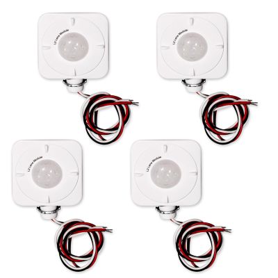 ON/Off Occupancy Motion Sensor - Passive Infrared Technology to Detect Motion for High Bay/Low Bay Fixture 120-277VAC /UL Listed/White (4 Pack)
