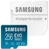 SAMSUNG EVO Select Micro SD-Memory-Card + Adapter, 256GB microSDXC 130MB/s Full HD & 4K UHD, UHS-I, U3, A2, V30, Expanded Storage for Android Smartphones, Tablets, Nintendo-Switch (MB-ME256KA/AM) view 2
