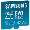 SAMSUNG EVO Select Micro SD-Memory-Card + Adapter, 256GB microSDXC 130MB/s Full HD & 4K UHD, UHS-I, U3, A2, V30, Expanded Storage for Android Smartphones, Tablets, Nintendo-Switch (MB-ME256KA/AM) view 4