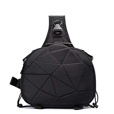 Yiherone Camera Bags Triangle Shape Tscope Sling Shoulder Cross Digital Camera Bags Case Soft Bag with Rain Cover for Canon/Nikon/Sony, Size: 332417cm(Black) Camera case (Color : Black)