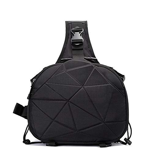 Yiherone Camera Bags Triangle Shape Tscope Sling Shoulder Cross Digital Camera Bags Case Soft Bag with Rain Cover for Canon/Nikon/Sony, Size: 332417cm(Black) Camera case (Color : Black)