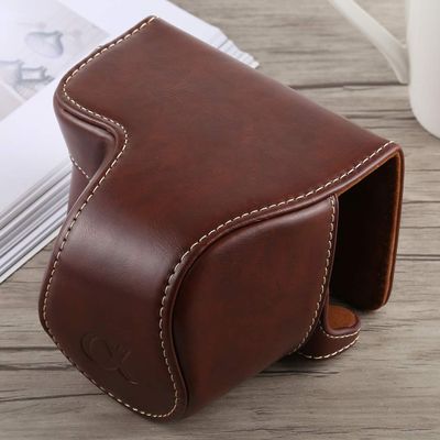 Yiherone Camera Bags Full Body Camera PU Leather Case Bag with Strap for Sony A6300(Black) Camera case (Color : Coffee)