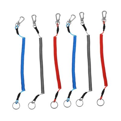 Wakauto 6pcs Retractable Lanyard for Safety Trailer Use Lightweight -Lost Towing Cable Carabiner Clip