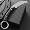 Ccanku C1151 Fixed Blade Knife D2 Steel Blade G10 Handle Claw Knife for Outdoor,EDC Tool, Camping, Hiking(Silver) view 3