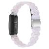 AISPORTS Resin Band Compatible with Fitbit Inspire 2 Band for Women Men, Stylish Slim Crystal Resin Bracelet Stainless Steel Metal Wristband Replacement Band for Fitbit Inspire 2 Fitness Tracker view 1