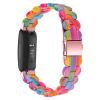 AISPORTS Resin Band Compatible with Fitbit Inspire 2 Band for Women Men, Stylish Slim Crystal Resin Bracelet Stainless Steel Metal Wristband Replacement Band for Fitbit Inspire 2 Fitness Tracker view 1