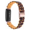 AISPORTS Resin Band Compatible with Fitbit Inspire 2 Band for Women Men, Stylish Slim Crystal Resin Bracelet Stainless Steel Metal Wristband Replacement Band for Fitbit Inspire 2 Fitness Tracker view 1