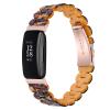 AISPORTS Resin Band Compatible with Fitbit Inspire 2 Band for Women Men, Stylish Slim Crystal Resin Bracelet Stainless Steel Metal Wristband Replacement Band for Fitbit Inspire 2 Fitness Tracker view 2