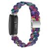 AISPORTS Resin Band Compatible with Fitbit Inspire 2 Band for Women Men, Stylish Slim Crystal Resin Bracelet Stainless Steel Metal Wristband Replacement Band for Fitbit Inspire 2 Fitness Tracker view 1