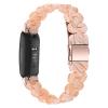 AISPORTS Resin Band Compatible with Fitbit Inspire 2 Band for Women Men, Stylish Slim Crystal Resin Bracelet Stainless Steel Metal Wristband Replacement Band for Fitbit Inspire 2 Fitness Tracker view 1
